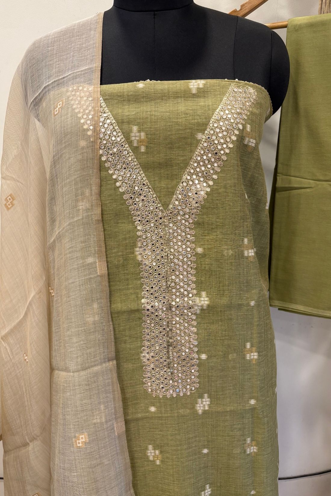 COTTON CHANDERI SUIT