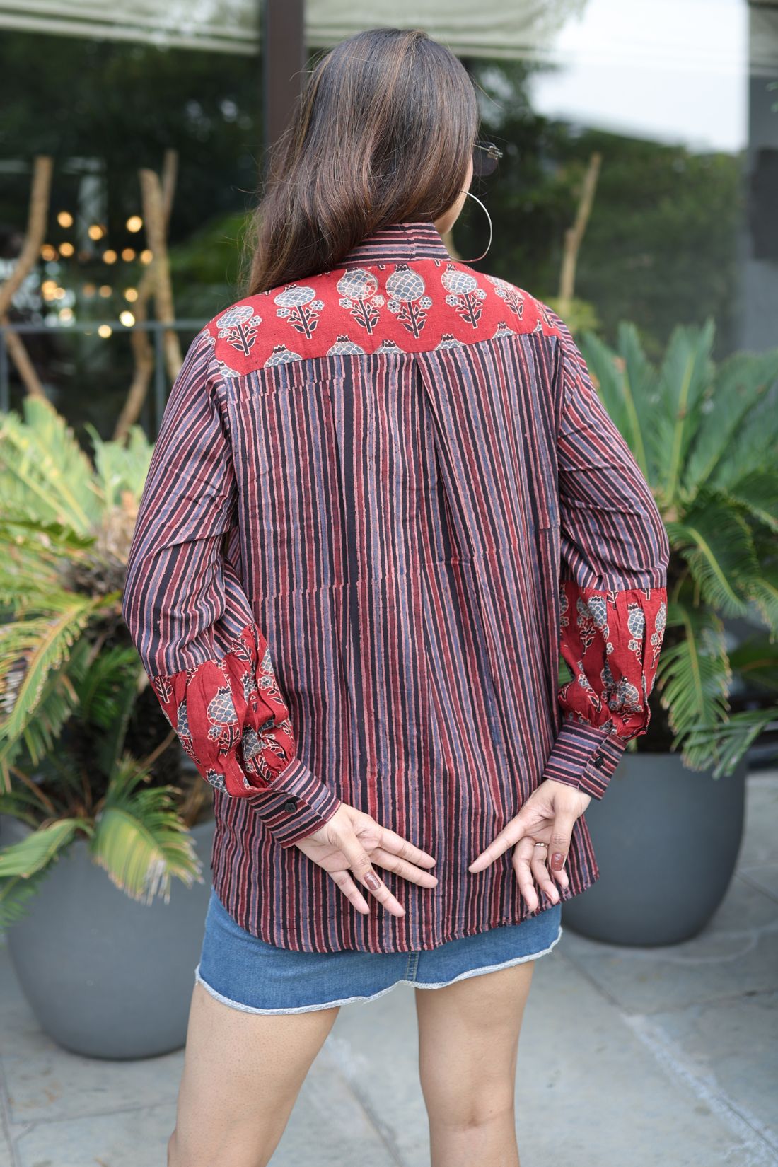 PURE HAND BLOCK PRINTED COTTON AJRAKH SHIRT