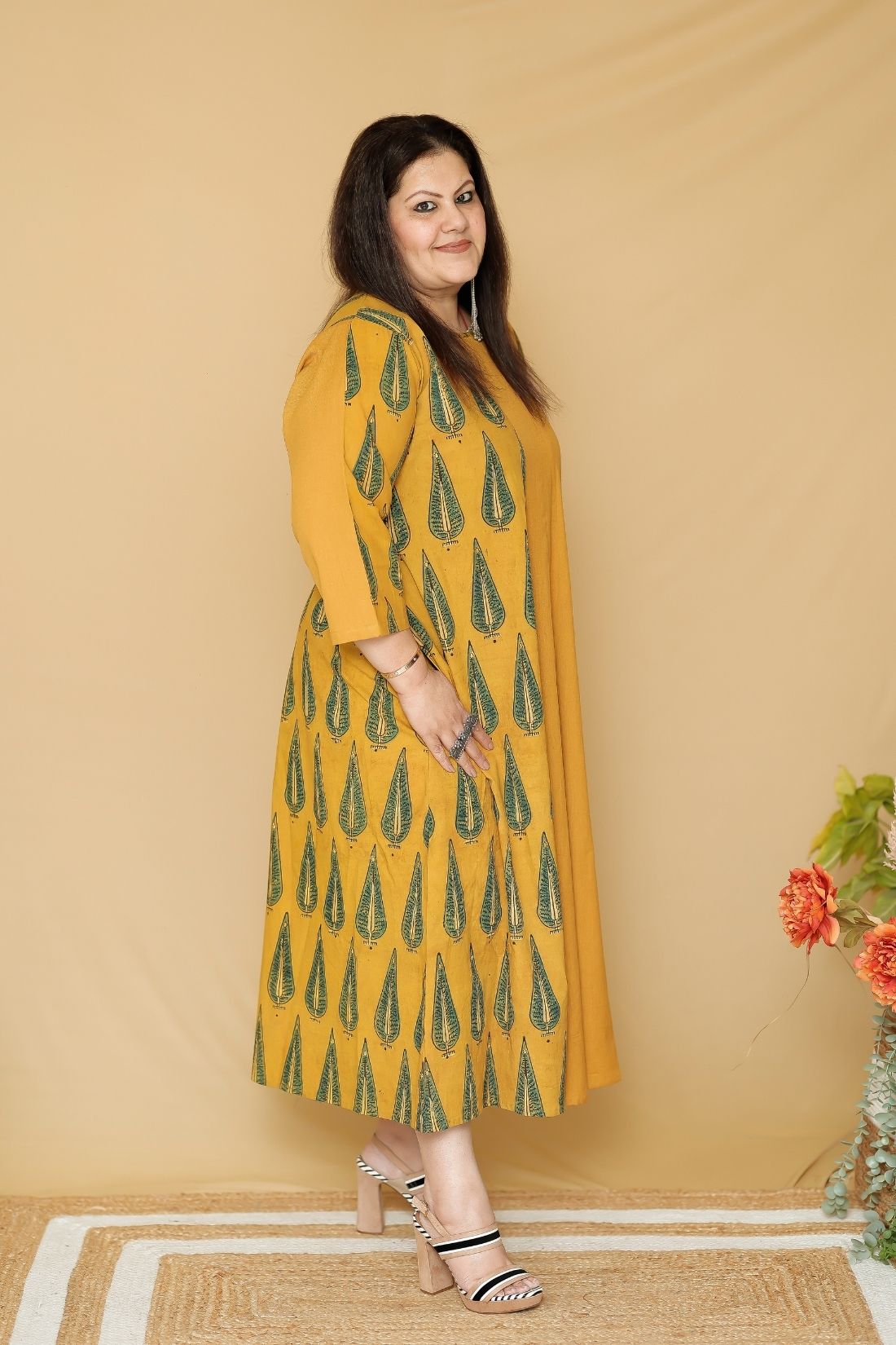 LINEN AJRAKH DRESS II