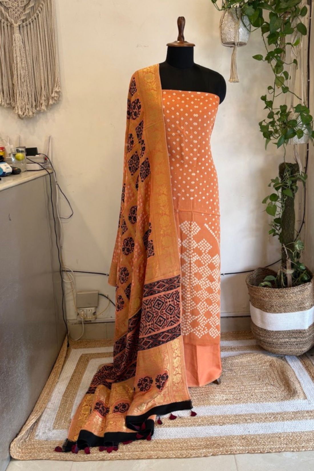 AJRAKH BANDHANI SUIT
