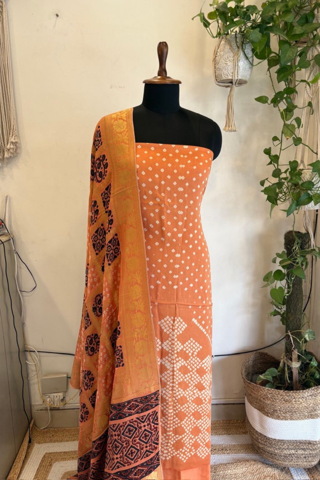 AJRAKH BANDHANI SUIT