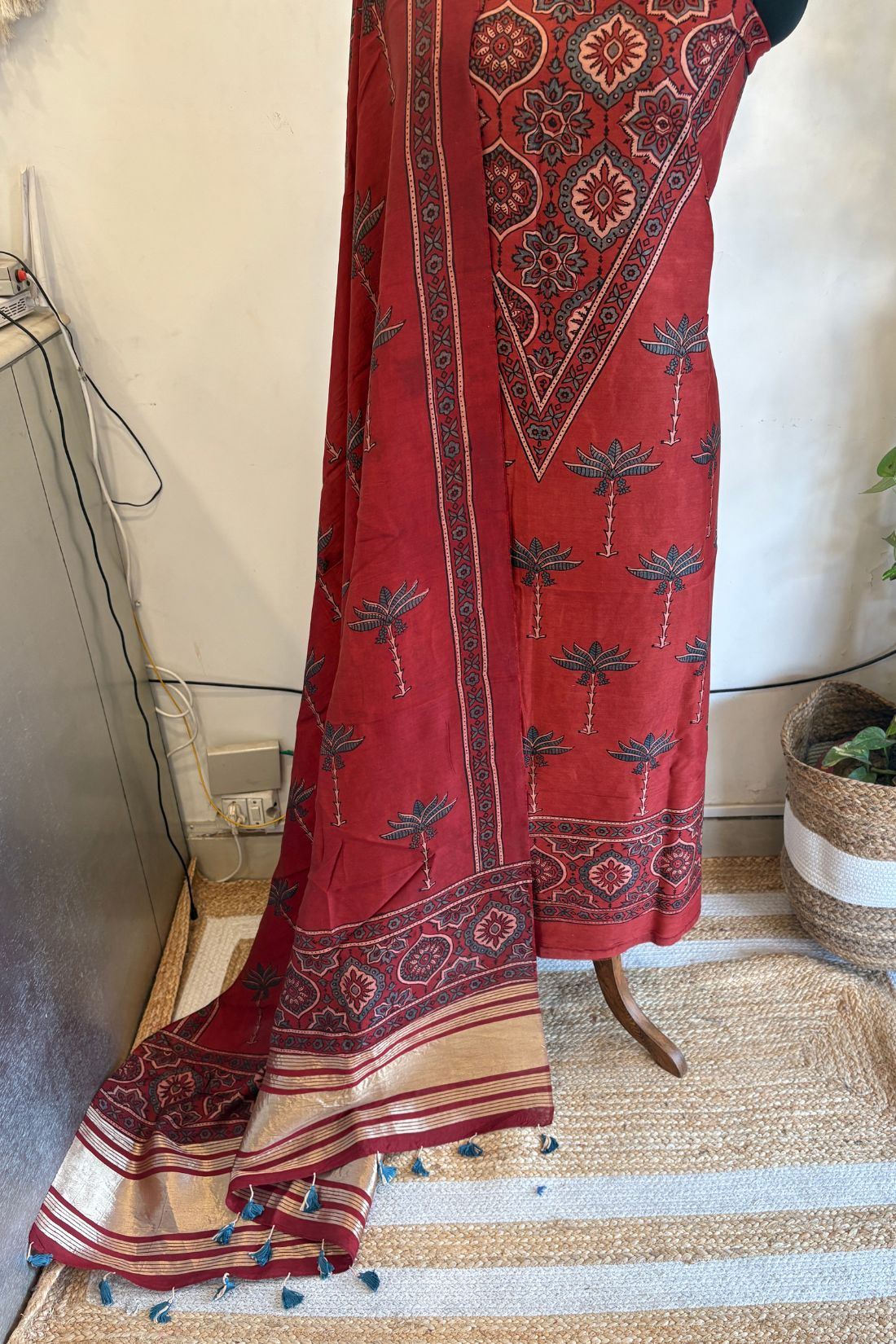 CHANDERI AJRAKH SUIT