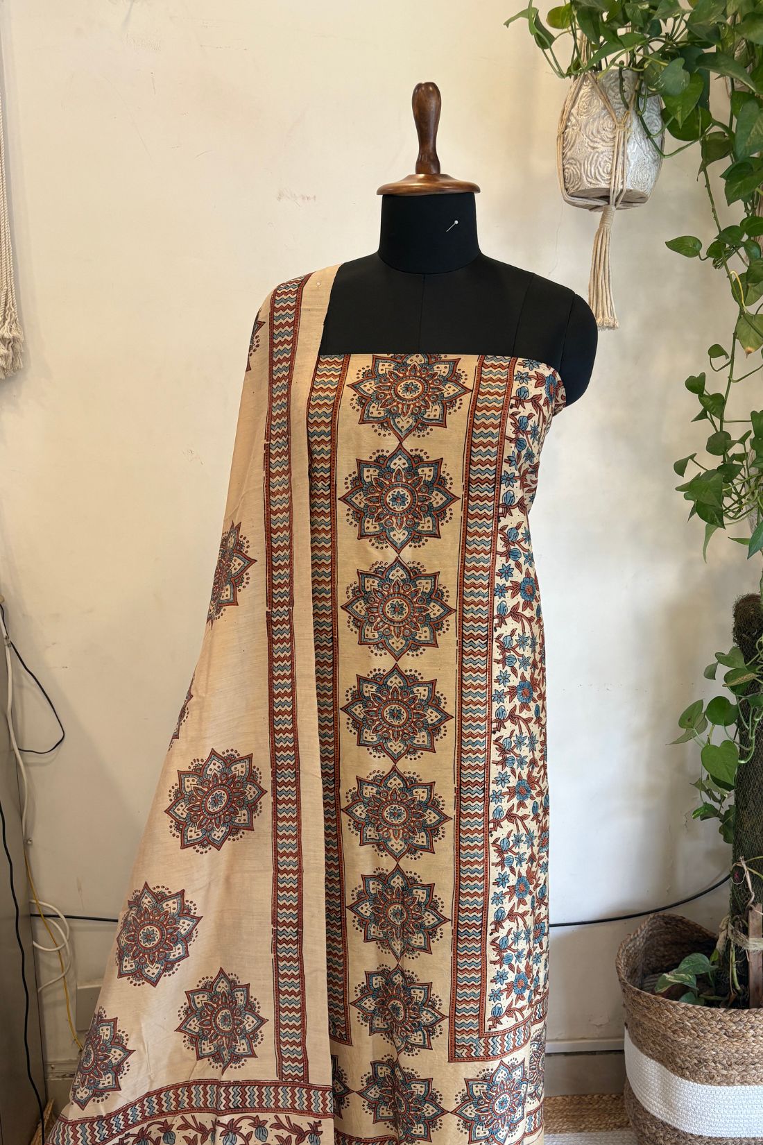 CHANDERI AJRAKH SUIT