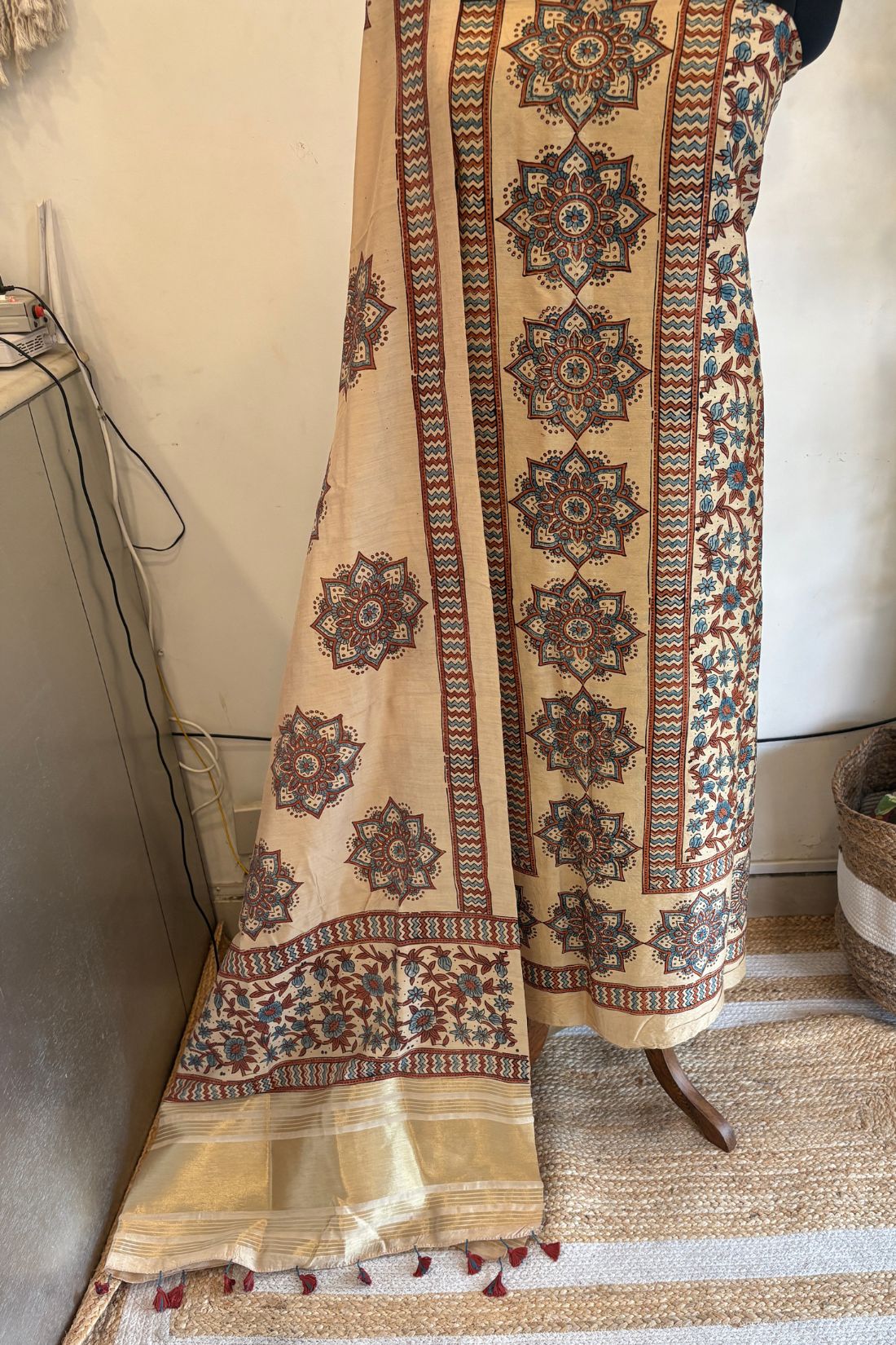 CHANDERI AJRAKH SUIT