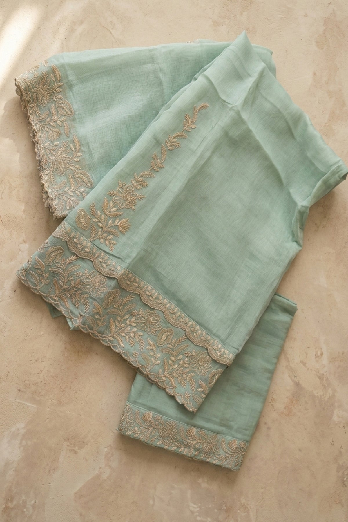 MUL CHANDERI SUIT SET