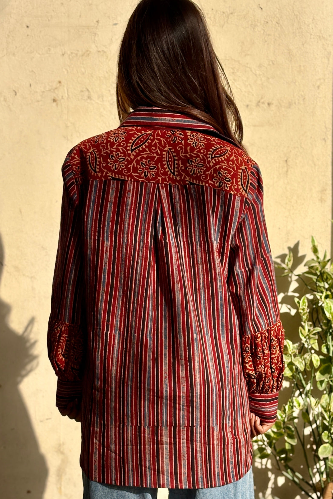 PURE HAND BLOCK PRINTED COTTON AJRAKH SHIRT