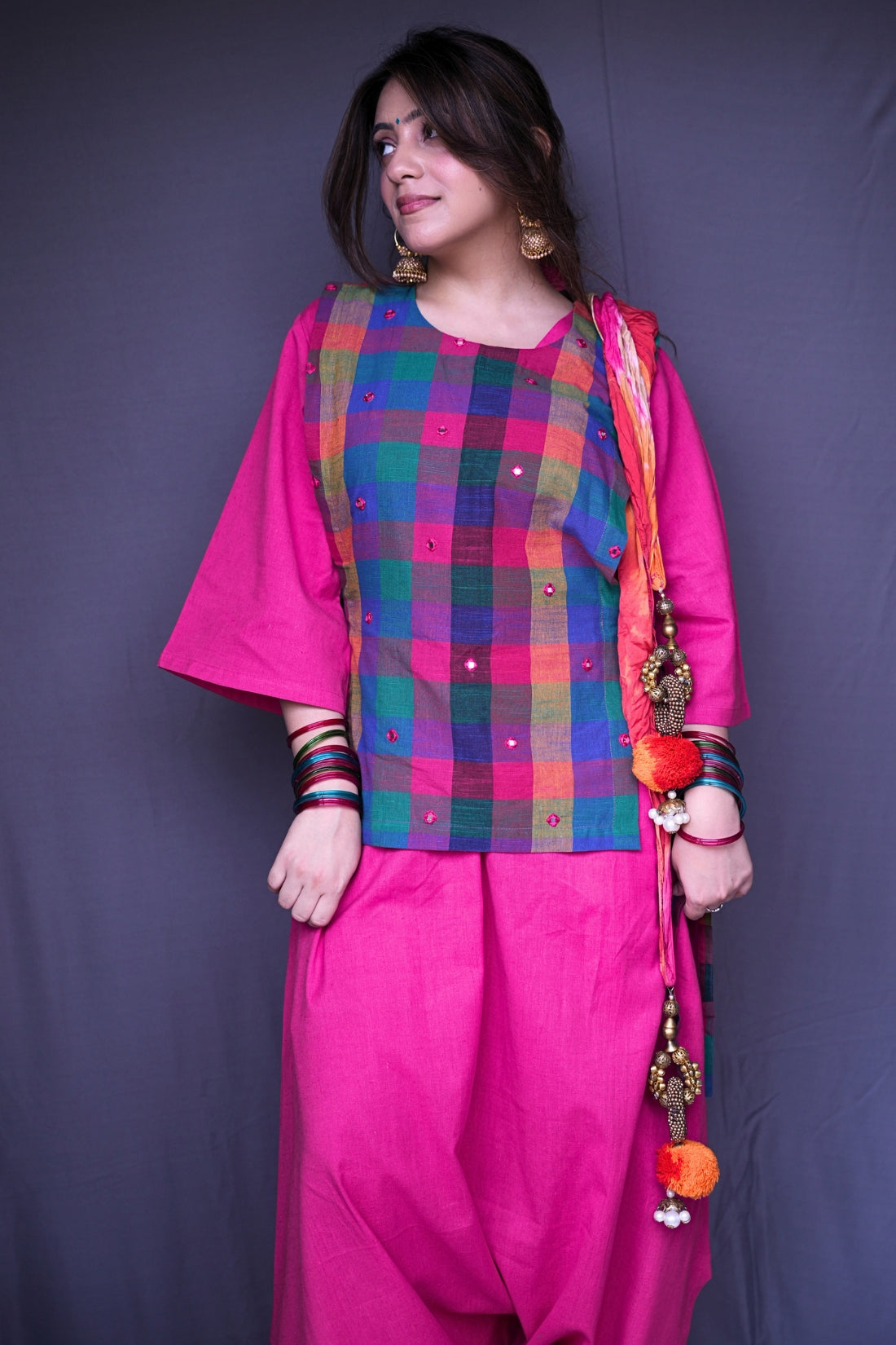 PINK PANACHE DHOTI SET