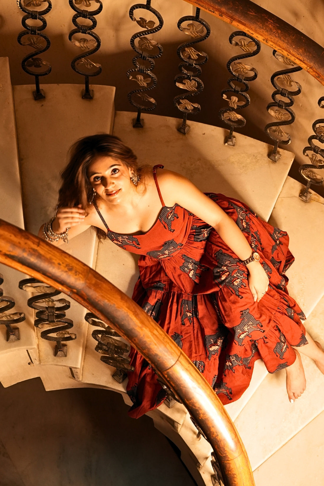 MAROON MEADOW DRESS