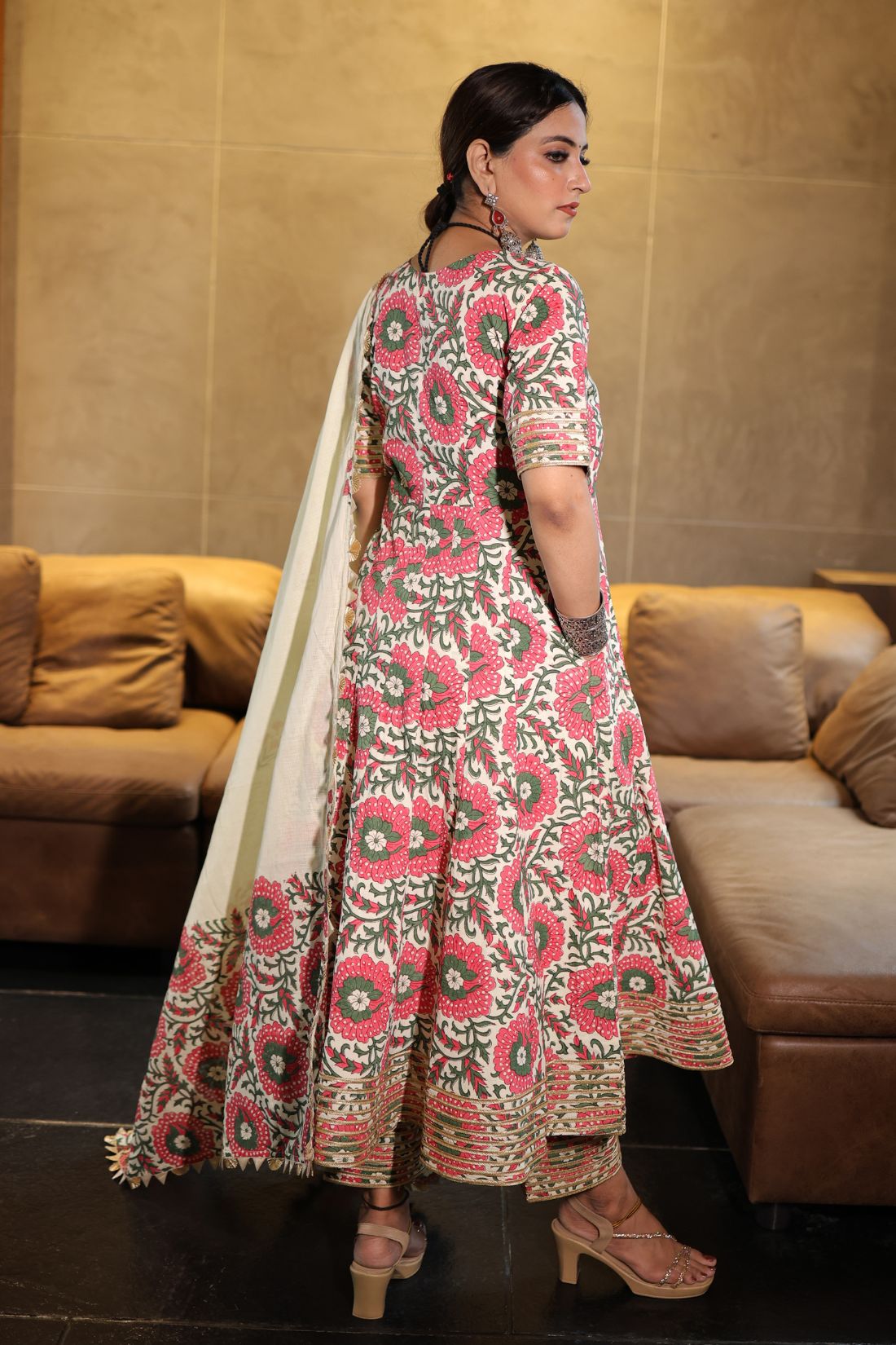 PURE COTTON HAND BLOCK PRINTED KURTA SET