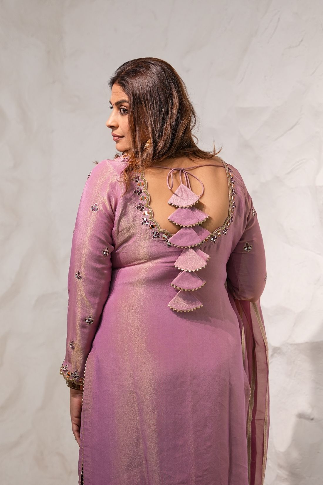 MAUVE GHARARA SET