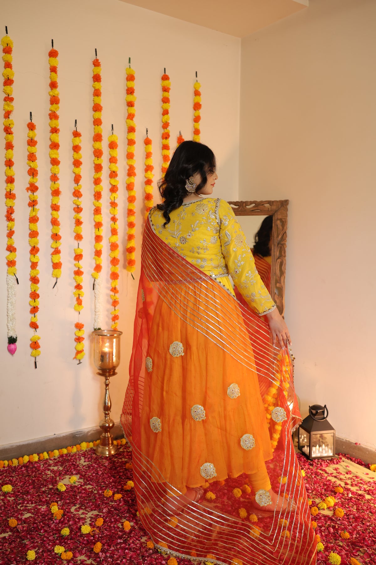Pure Mul Chanderi Anarkali Kurta Set