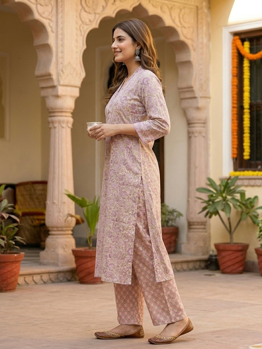 HAND BLOCK PRINTED CO-ORD SET