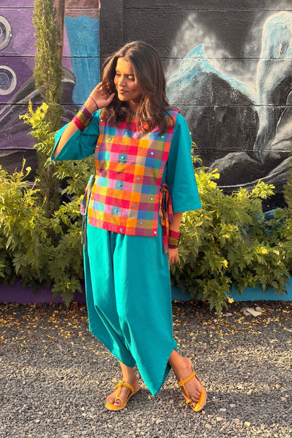 Cotton Linen Dhoti Jumpsuit
