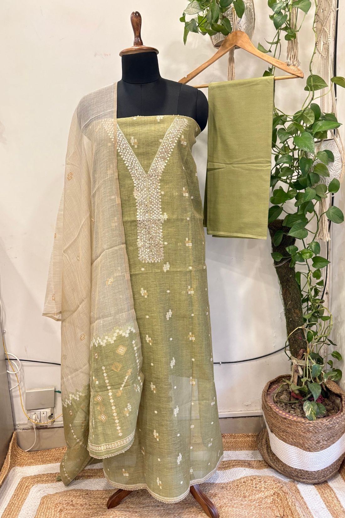 COTTON CHANDERI SUIT