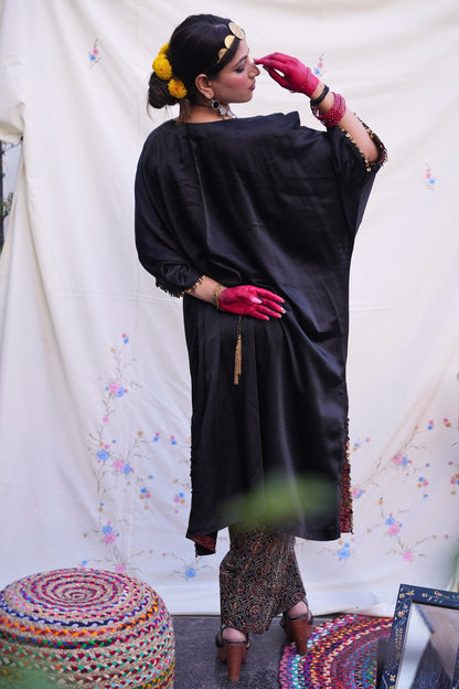 BLACK ROYAL KAFTAN SET