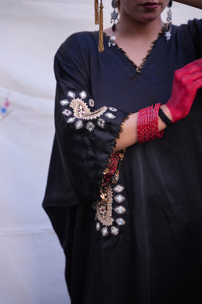 BLACK ROYAL KAFTAN SET