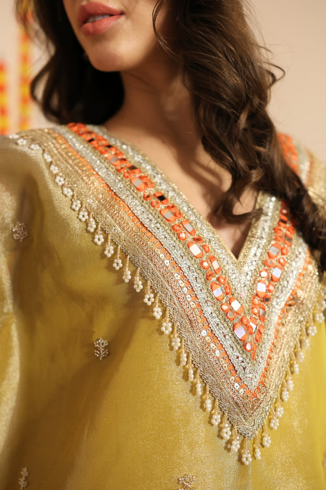Shimmer Tissue Kaftan Set