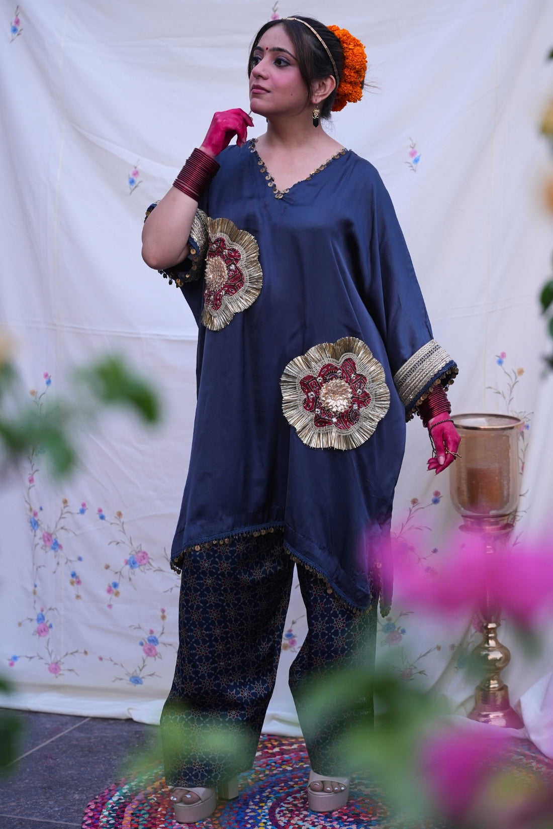 MIDNIGHT BLUE ANTI-FIT KAFTAN SET