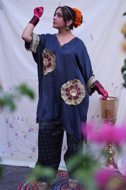 MIDNIGHT BLUE ANTI-FIT KAFTAN SET