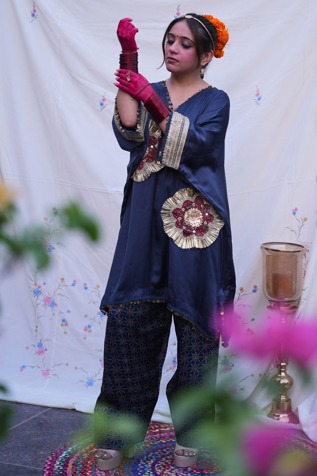 MIDNIGHT BLUE ANTI-FIT KAFTAN SET