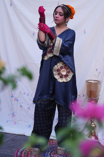 MIDNIGHT BLUE ANTI-FIT KAFTAN SET