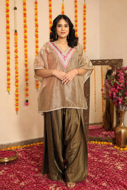Shimmer Tissue Kaftan Set