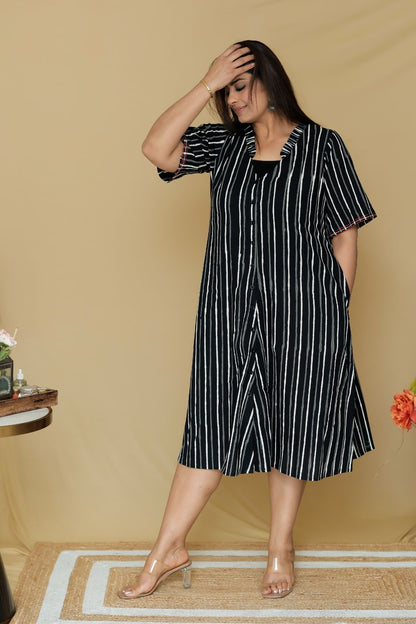 Black Striped Dress