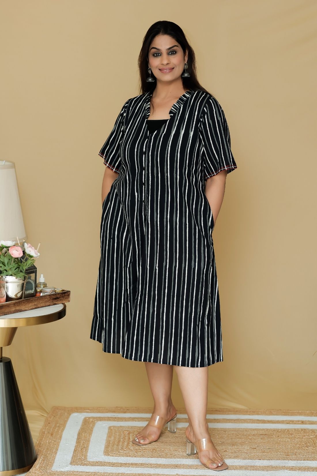 Black Striped Dress