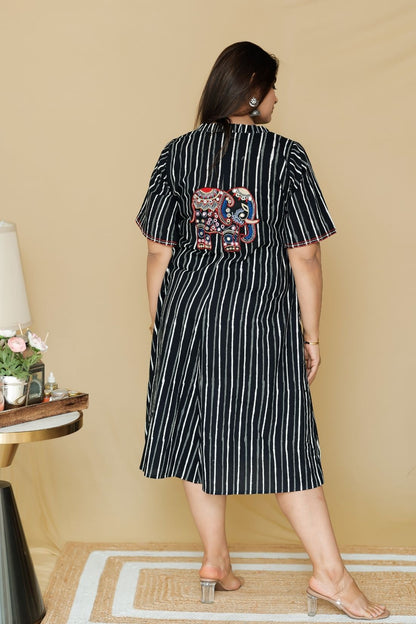 Black Striped Dress