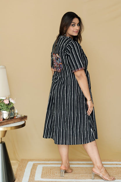 Black Striped Dress