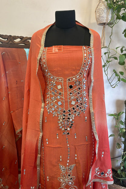 CRUSHED TISSUE SUIT SET