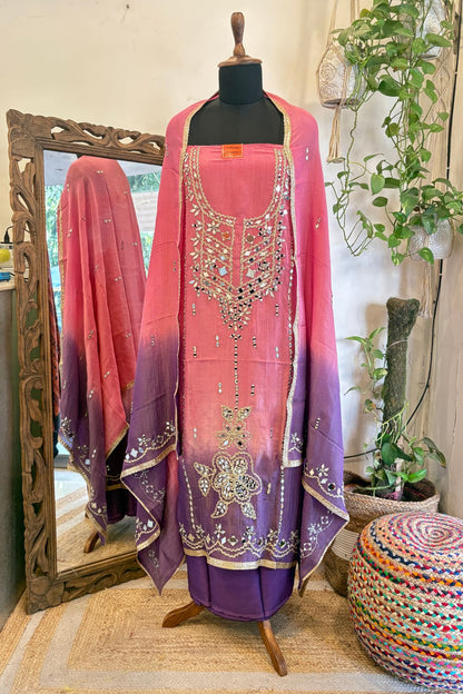 CRUSHED TISSUE SUIT SET