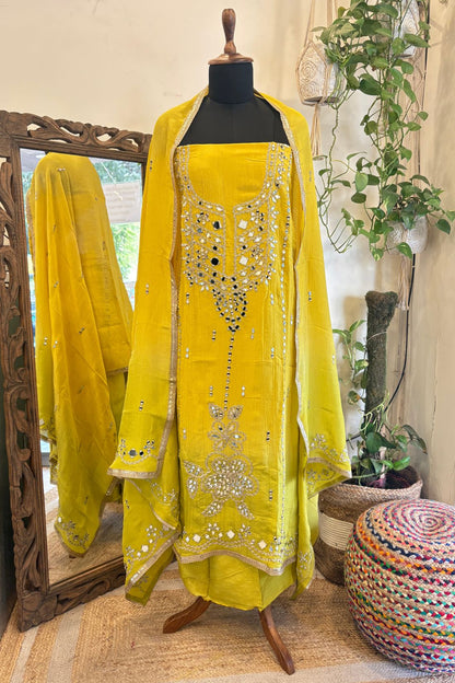 CRUSHED TISSUE SUIT SET