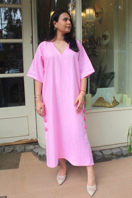 Pink Kaftan Dress