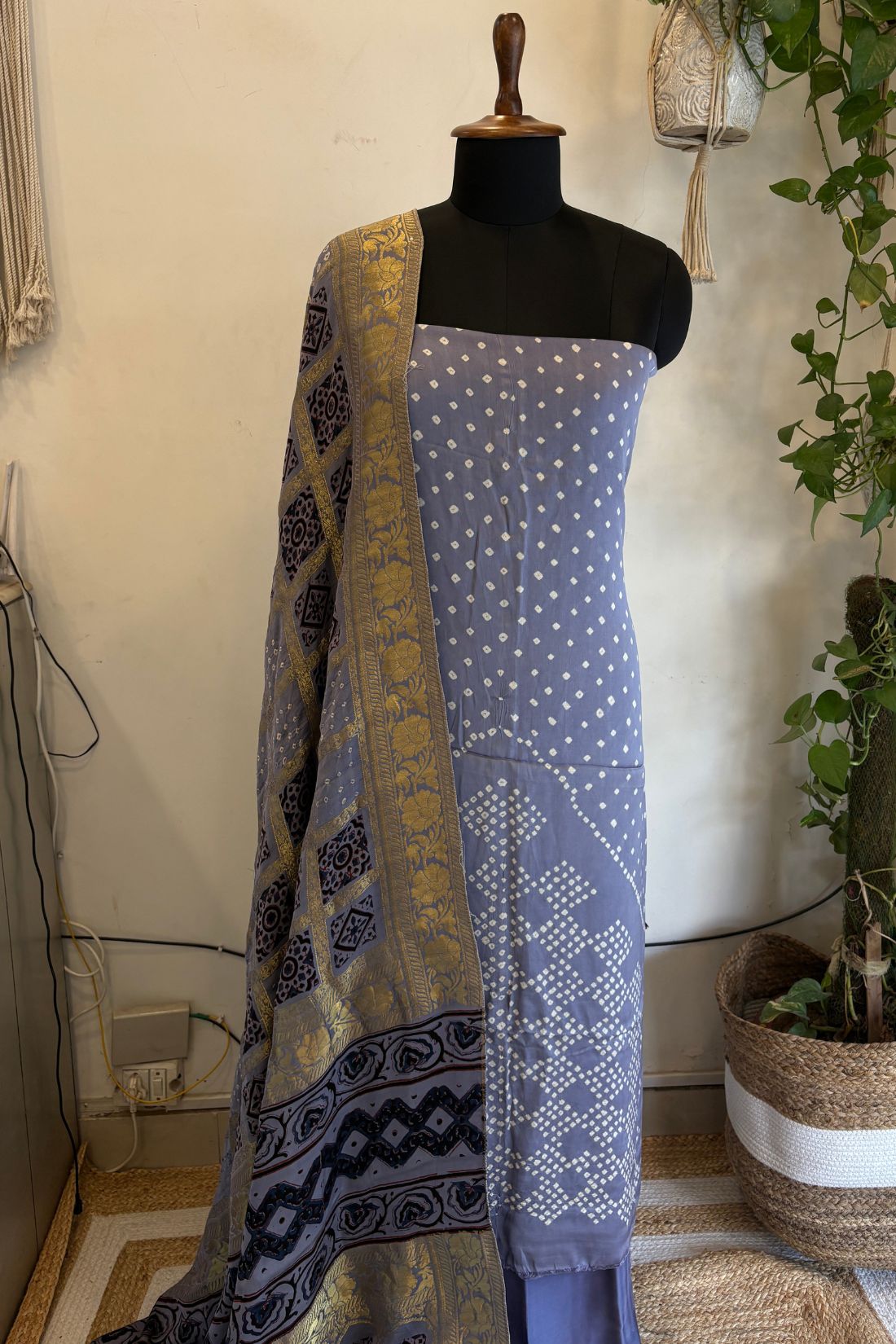 AJRAKH BANDHANI SUIT