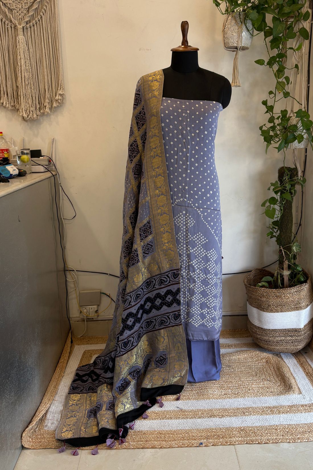 AJRAKH BANDHANI SUIT