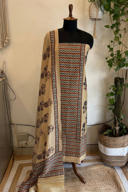 CHANDERI AJRAKH SUIT