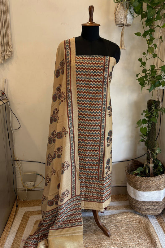 CHANDERI AJRAKH SUIT