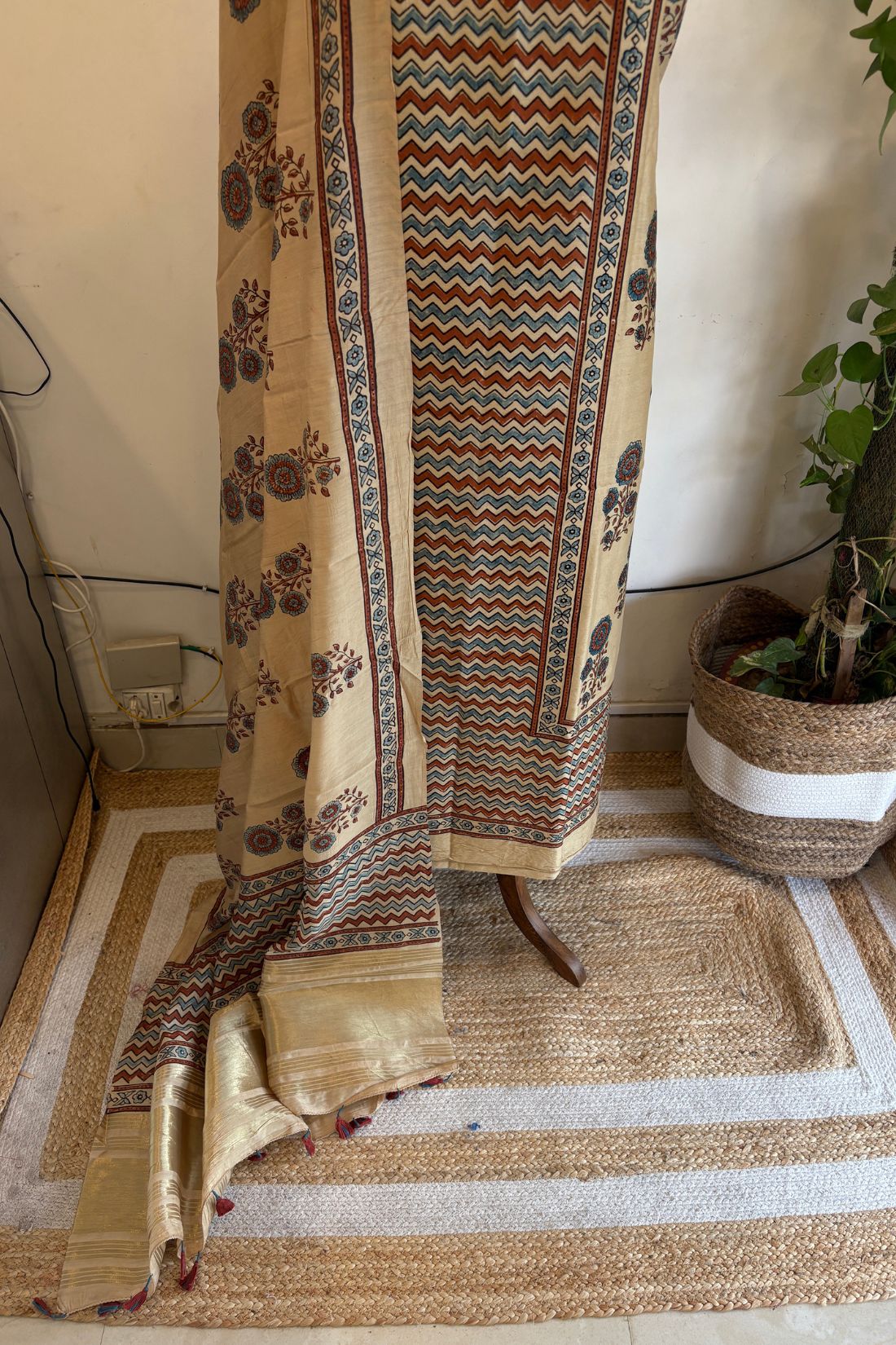 CHANDERI AJRAKH SUIT
