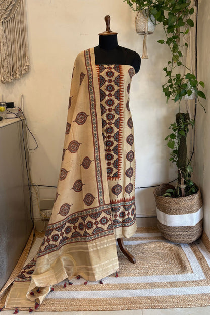CHANDERI AJRAKH SUIT
