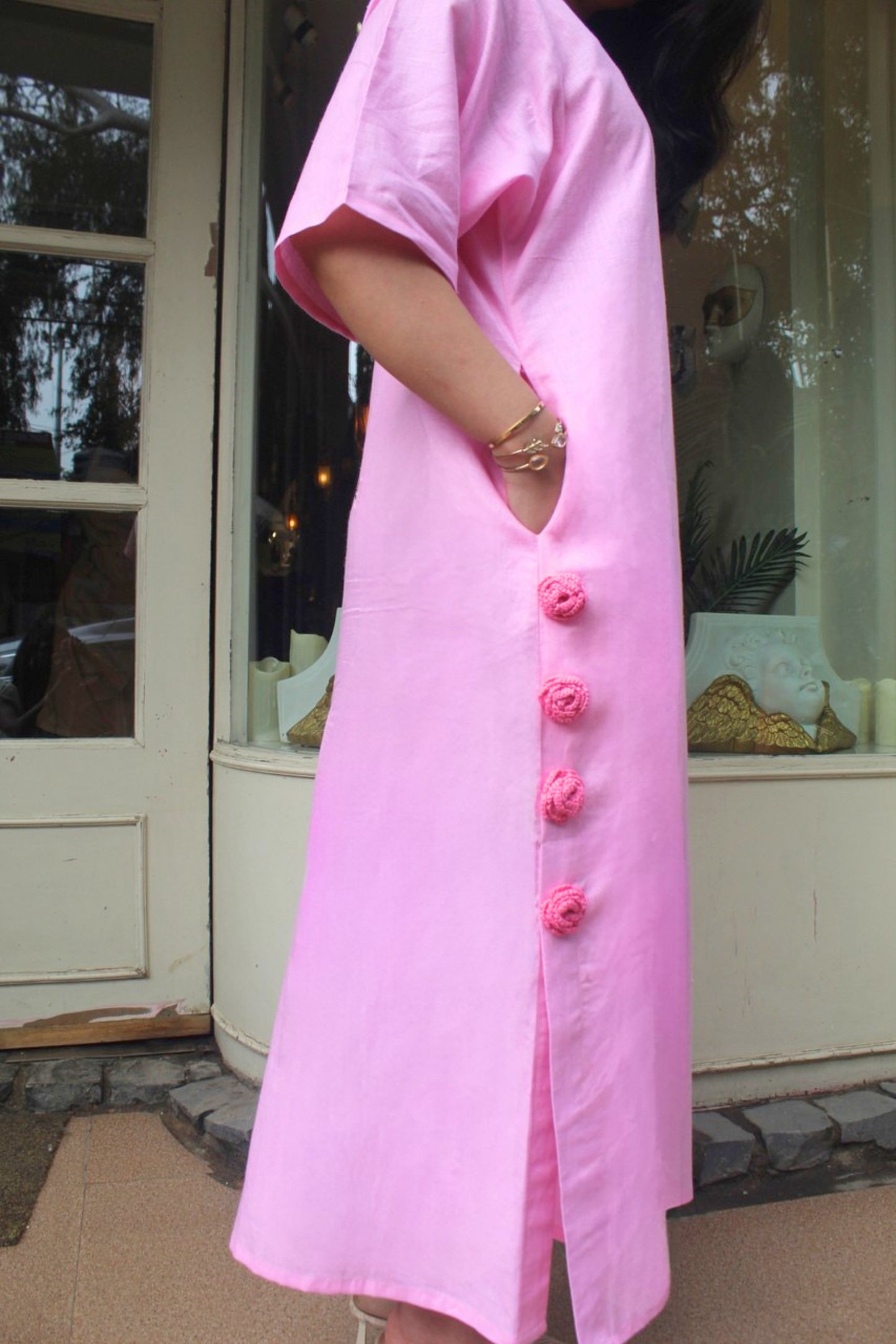 Pink Kaftan Dress