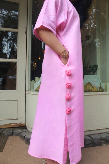 Pink Kaftan Dress