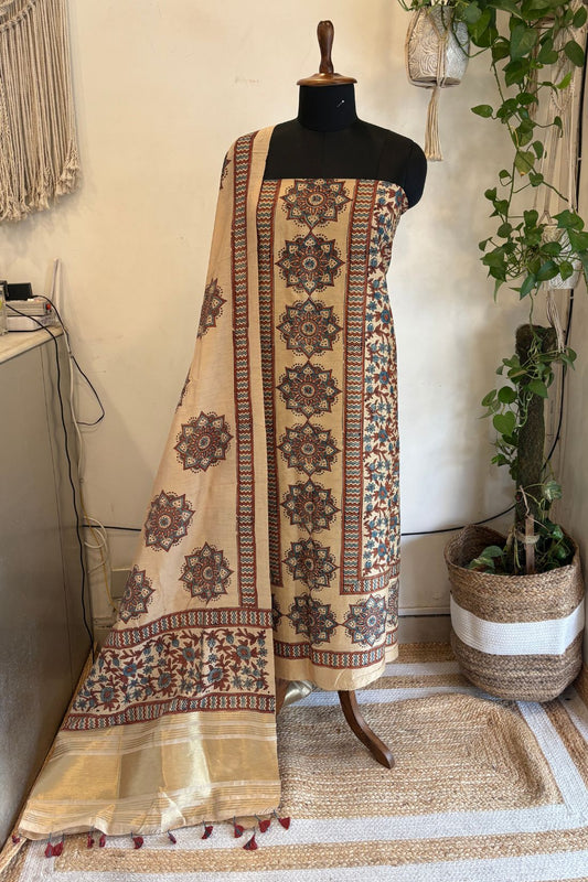 CHANDERI AJRAKH SUIT
