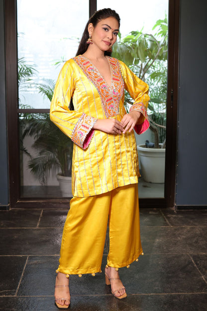 YELLOW SARIN CO-ORD SET