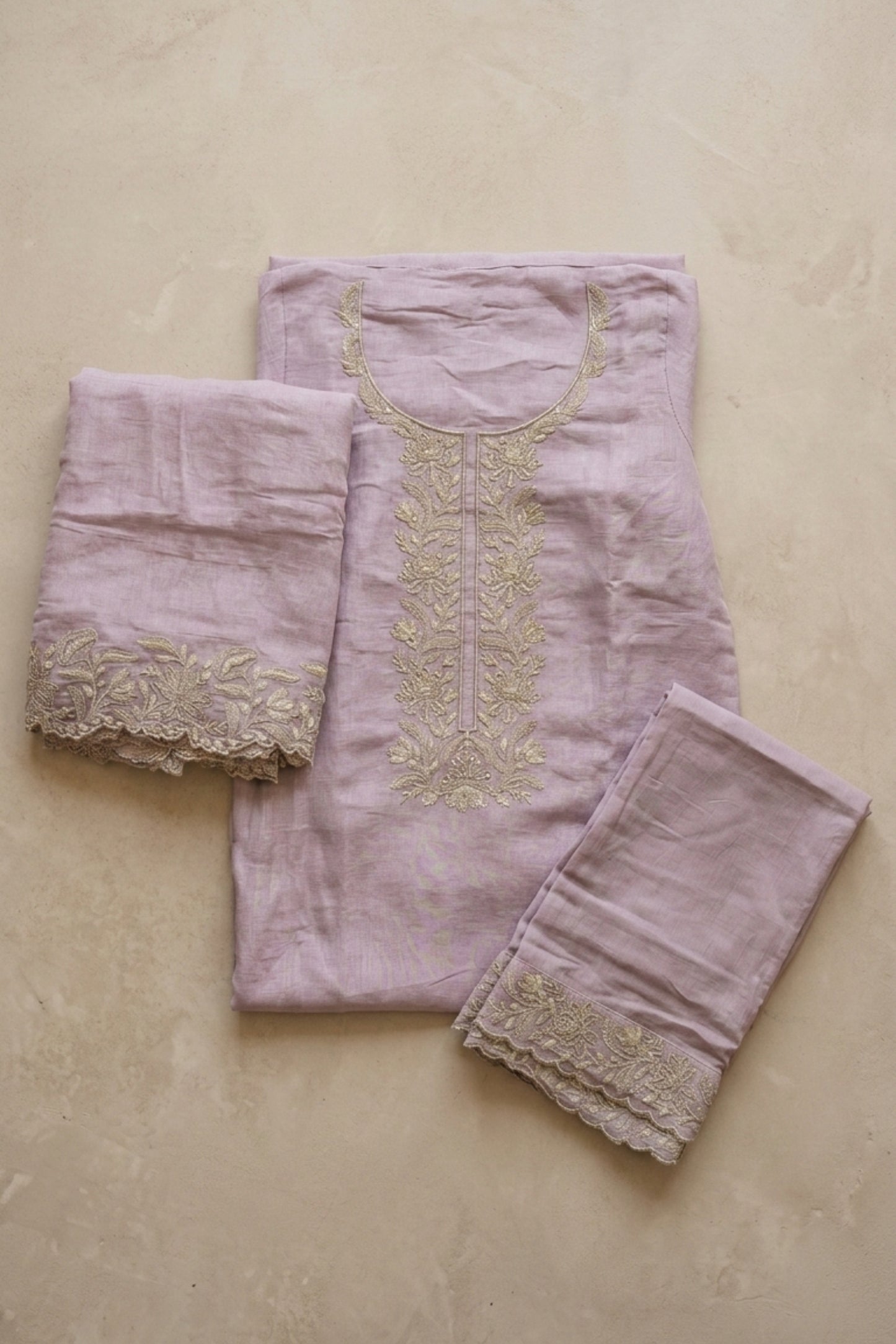 MUL CHANDERI SUIT SET