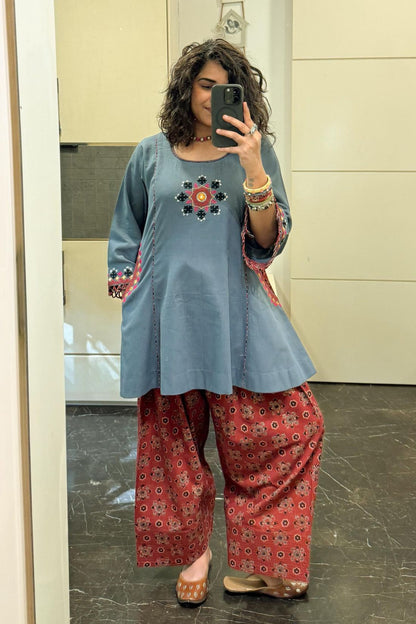 COTTON LINEN KALI-STYLE CO-ORD SET