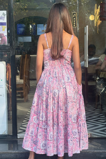 COTTON THREE-TIERED DRESS
