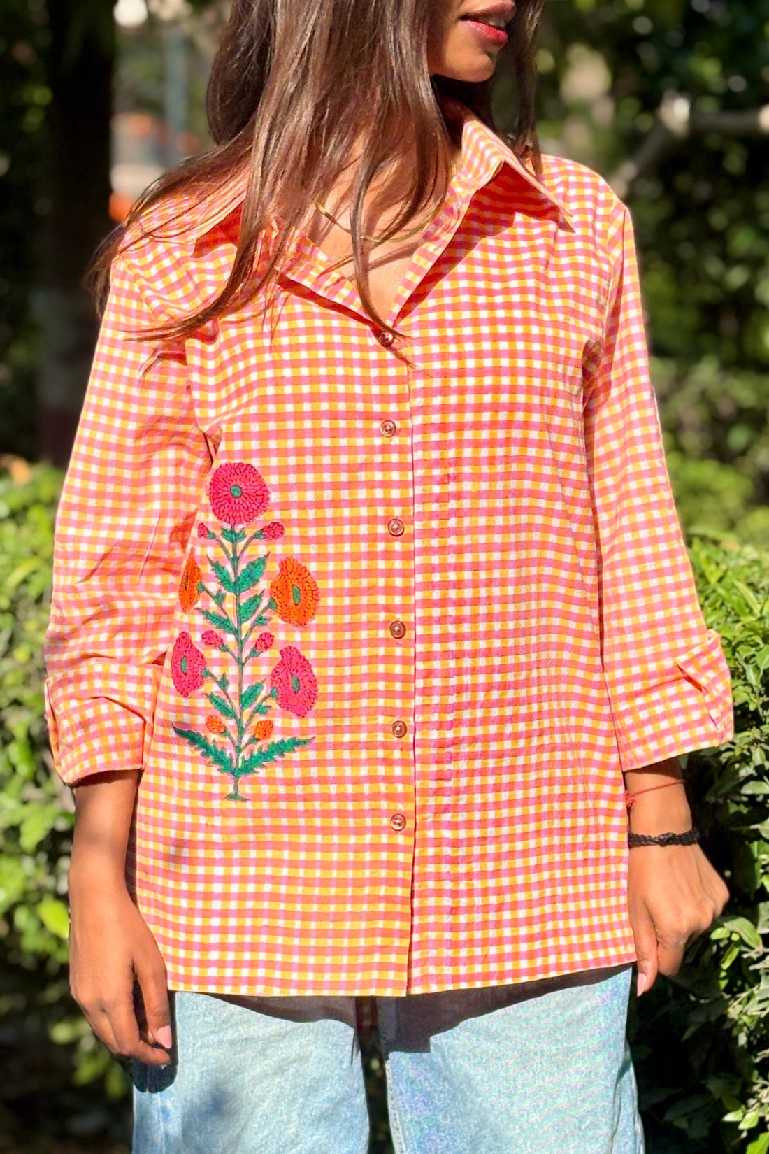 MULMUL HAND BLOCK PRINTED SHIRTS