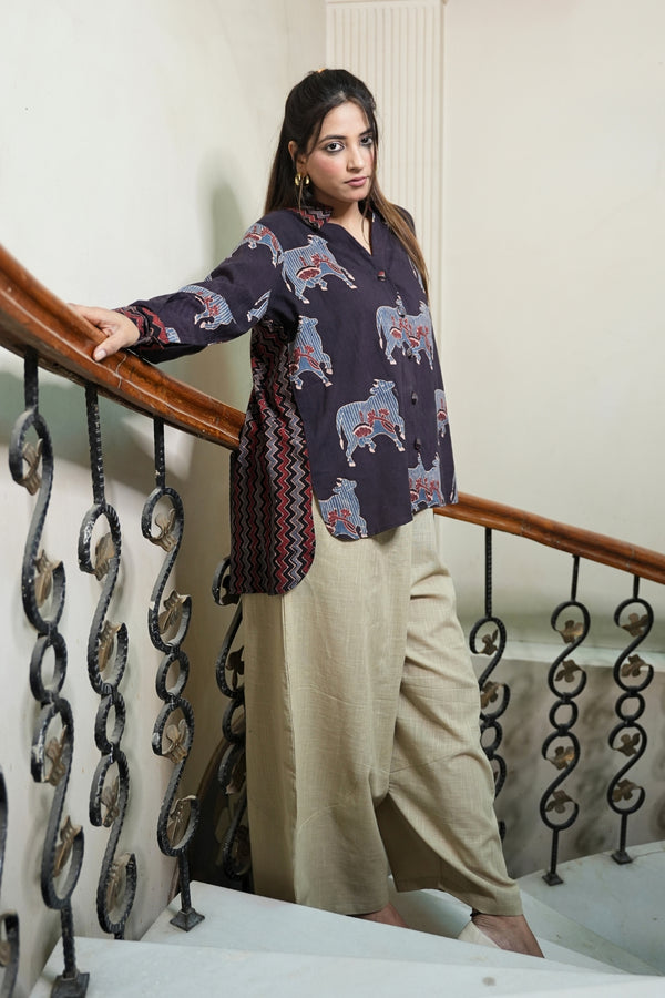 MIDNIGHT AJRAKH CO-ORD SET