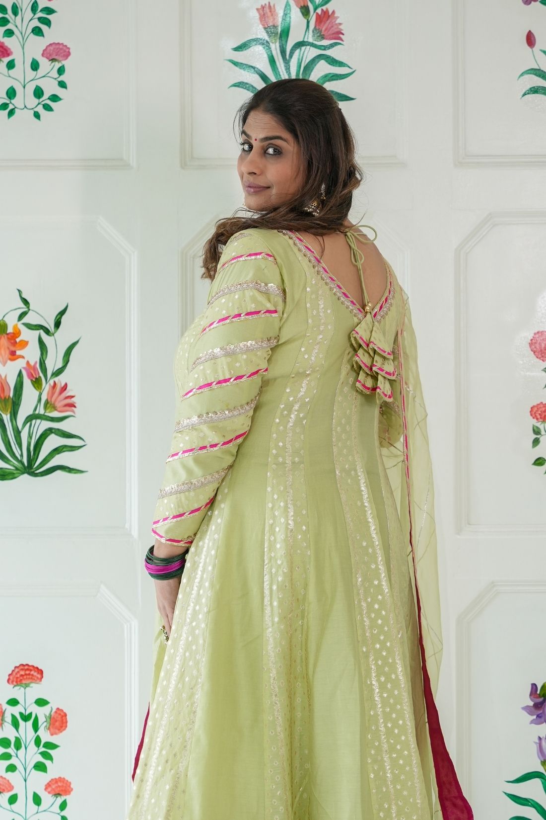 CHANDERI BROCADE ANARKALI